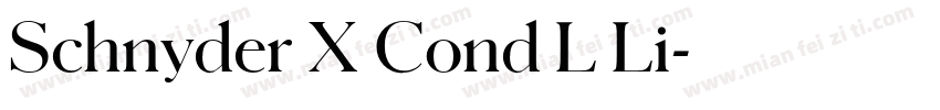 Schnyder X Cond L Li字体转换